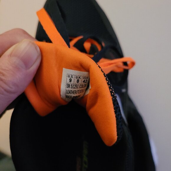 Skechers Memory Foam Tennis Shoes Misses Size 9 - Blue & Orange - Picture 7 of 8